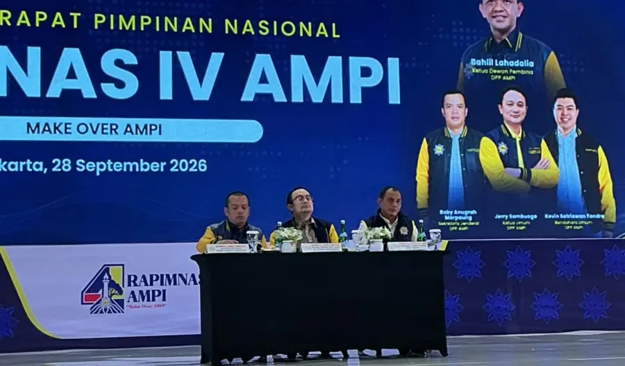 Rapat Pimpinan Nasional (Rapimnas) Dewan Pimpinan Pusat Angkatan Muda Pembaharuan Indonesia (DPP AMPI) di Grand Puri Ballroom, Hotel Grand Sahid Jaya, Jakarta, resmi ditutup pada Senin (28/9/2026).